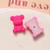 Lindo parche de oso de color sólido con pintura de goma mate, accesorios de joyería DIY, aretes, pasador para el cabello, material para funda de teléfono móvil al por mayor