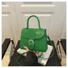 Bolsa Estilo Novo 2025 para Mulheres, Bolsa de Ombro Versátil, Bolsa Quadrada Pequena, Mini Bolsa Kelly Texturizada para Mulheres
