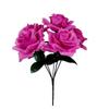 Fábrica Estilo Europeu Rosa Simulada Série Outono Flor de Seda Rosa Rosa Enrolada de Cinco Cabeças Flor Decorativa Buquê de Flores Artificiais