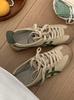 Zapatos de Mujer Coreanos|El Imprescindible de las Blogueras, Zapatos de Entrenamiento Alemanes Verdes y Marrones, Nuevo Modelo Versátil para Primavera y Verano 2026