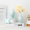 Jarrón de Cerámica con Esmalte de Cristal Chino Shumen para Flores Secas Lujo Accesible Decoración de Sala de Estar de Gama Alta Adornos para Arreglos Florales Hidropónicos