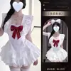 Nube Rosa Deseo Puro Sexy Disfraz de Sirvienta Moño Espalda Descubierta Cita en Pareja Falda Abullonada Atuendo Sexy Qqny