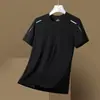Fabricante Camuflagem Malha de Gelo Manga Curta Masculina Verão Fina Gola Redonda Top Camisa Esportiva Camiseta Básica