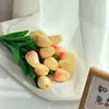 Flores Artificiais de PU Transfronteiriças, Tulipas Artificiais Realistas, Flores Artificiais para Decoração de Casamento, Decoração de Casa, Buquês de Flores de Mão e Peças Decorativas