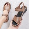 Sandalias para Mujer Tallas Grandes 2022 Verano Nuevas de Goma y Plástico con Velcro Planas para Personas de Mediana Edad y Mayores Suela Suave Sandalias para Suegra Zapatos de Madre
