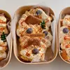 Caja de Almuerzo de Papel Kraft Caja para Pasteles de Almuerzo Caja de Almuerzo para Postres Caja de Almuerzo para Ensalada de Frutas Almuerzo de Sushi Caja de Picnic Resistente a Altas Temperaturas
