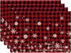 Novo Jogo Americano de Linho Estampado de Natal Cruzamento de Fronteira Festa de Feriado Decorativo Anti-Manchas Isolante Térmico