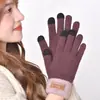 Novas Luvas de Inverno Masculinas com Tela de Toque Jacquard Tricotado Algodão Puro Veludo Feminino Quentes para Exterior à Prova de Frio Ciclismo e Esqui Venda por Atacado