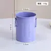 Porta Plumas Cilíndrico de Hierro Forjado Creativo con Asa y Doble Oreja, Maceta de Metal Color Caramelo, Contenedor de Plumas Estudiante DIY para Escritorio