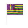 Decoração de Carnaval Brasileiro Transfronteiriça Bandeira Feliz de Carnaval Bandeira Pequena de Poliéster Bandeira de Mão Bandeira de Jardim Personalizada
