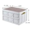 Caja de Almacenamiento para Camping al por Mayor Picnic Tapa de Madera Caja Plegable Hogar Caja de Almacenamiento para Coche Exterior con Impresión de Logo Maletero