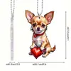 Chaveiro Pingente Plano de Acrílico Transfronteiriço Pingente Decorativo para Mochila Pingente para Chave de Carro