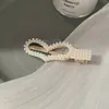 Elegante Pasador de Pelo Estilo Coreano Estilo Ins con Perlas Pinza Lateral para Flequillo Accesorio para el Cabello de la Frente Trendy Gama Alta Venta al por Mayor