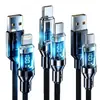 Cable de datos de carga súper rápida con pantalla digital de luz de carrera inteligente mejorada, adecuado para Apple 6-18, Huawei, Honor, Samsung, Xiaomi