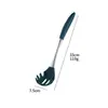 Juego de Utensilios de Cocina con Mango de Silicona Colador Espátula para Freír Cuchara para Sopa Espátula para Freír Utensilios de Cocina para el Hogar Espátula Cuchara para Cocinar Juego de 6 Piezas