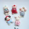 Accesorios de Resina para Manualidades de Dibujos Animados Panda Gatito Conejo Pegamento de Crema Pasador Funda de Teléfono Caja de Almacenamiento Parches Materiales