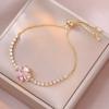 Collar para Mujer, Estilo Celebridad de Internet Europeo y Americano, Conjunto de Accesorios Giratorio de Flor de Girasol con Circonita Transfronterizo, Cadena para Clavícula Giratoria de 360 Grados