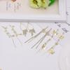 Tendencia de Moda DIY Pendientes Elegantes Pendientes Largos Incrustados de Diamantes Cristal Zircón Hechos a Mano Pendientes Dulces con Borlas 12