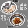 Prato Espessado para Dumpling com Fabricante de Dumpling, Prato de Aço Inoxidável Doméstico para Molho de Vinagre para Comer Dumplings, Bandeja de Drenagem de Refeição de Camada Dupla Zhao Zhuyou