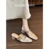 Sandálias Quadradas de Moda Nova Primavera 2026, Sapatos Pequenos de Couro, Sapatos Mary Jane de Salto Grosso, Saltos Altos Estilo Europeu e Americano