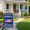Bandera de Jardín del 250 Aniversario Americano Decoración Exterior Personalizada Arreglo de Atmósfera para el Patio Bandera de Jardín Conmemorativa Patriótica