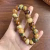 Peça de Escultura em Raiz de Bodhi Torcida à Mão com Dente de Alho Multi-Tesouro Círculo Único Enrolar no Dedo Pulseira Macia Fresca para Brincar com Joias Culturais e Artísticas Venda por Atacado