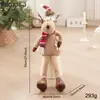 Novos enfeites de rena de pelúcia transfronteiriços para decoração de mesa, bonecos de boneco de neve, bonecas de brinquedo para decoração de feriado
