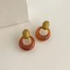 Pendientes Pequeños Frescos de Acrílico Acetato Diseño de Nicho Pendientes Teñidos Simi Personalidad Modernos Pendientes Colgantes Sentido Avanzado