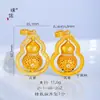 Accesorios DIY de la Tienda de Oro Puzuo, Collar con Colgante de Calabaza de Filigrana Chapado en Oro con Diamantes, Nueva Cadena para Suéter de la Fortuna Estilo Chino