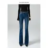 Jeans de microcampana de tiro alto elásticos en cuatro direcciones para mujer, ajustados, estilo retro, levanta glúteos, adelgazantes y que alargan la figura, nuevo modelo otoño 2026