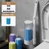 Escova de vaso sanitário descartável de parede sem furos com cabeças de escova substituíveis e dissolvíveis - um item essencial para a limpeza do banheiro, disponível para atacado
