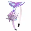 Tiara de sereia com concha e lantejoulas transfronteiriça, estilo doce, europeia e americana, Amazon, acessório de cabeça infantil, tiara DIY