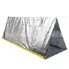 Saco de dormir de emergencia para exteriores, tienda de campaña, engrosado, compresión, aislamiento térmico, manta de primeros auxilios, manta de supervivencia de papel de aluminio