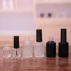 Botellas de Esmalte de Uñas al por Mayor del Fabricante 15ml Botellas Vacías de Gel para Uñas de Vidrio Botellas de Gel para Uñas Cnd Empaque de Material Blanco Alto