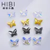 Produzido por Hebi, Mais Vendido Internacionalmente Botão de Cristal Artificial K9 Borboleta Duplo Furo, Pedra para Joias DIY Popular Venda por Atacado