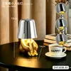 Luminária de Mesa Refletiva de Luxo Leve, Ajustada ao Corpo, Criativa para Quarto, Mesa de Cabeceira, Taça de Vinho, Decoração de Mesa, Luminária de Mesa de Ambiente