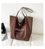 Bolsa Tote Casual Dupla Face para Mulheres 2025 Novo Estilo Coreano Lona de Grande Capacidade Bolsa de Ombro Moda Estampa de Leopardo Bolsa para o Dia a Dia