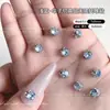 Pedras de strass em formato de ovo de pombo sem base, produto acabado, pedras de strass K9 brilhantes aplicadas à mão, acessórios coloridos ovais para arte de unhas