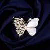 Broche Borboleta de Luxo Leve Estilo Francês com Incrustação de Zircônia, Exquisito, Delicado, Moderno, Broche Versátil, Joia de Alto Padrão