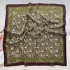 Lenço de Seda Estilo Zhang Ruonan para Mulheres, Lançamento Primavera/Verão 2026 Moda Vintage Acessório Paisley Lenço de Pescoço Lenço Quadrado Pequeno