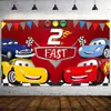 Novo Dropshipping Transfronteiriço Carros Quarto Infantil Decoração Desenho Animado Parede Festa Aniversário Tema Banner Bolo