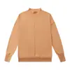 Procesamiento Personalizado Sudadera con Capucha de Color Sólido de Cuello Medio Alto para Mujer Diseño Simple de Costura Central Estilo Perezoso Holgada