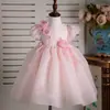Vestido Infantil de Seda Yalinda Vestido de Daminha Vestido para Meninas Roupa de Aniversário Vestido de Princesa para Meninas