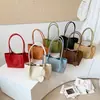 Bolsa de palha tecida de verão transfronteiriça, novo modelo 2026 para mulheres, bolsa de ombro versátil e estilosa de grande capacidade, bolsa de axila