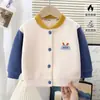 Cárdigan de punto para niños y niñas, chaqueta de primavera y otoño, capa interior cálida de otoño e invierno para bebé, ropa de abrigo para bebé