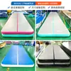 Equipo de entrenamiento de práctica de volteretas con cojín de aire inflable negro para taekwondo, colchoneta para correr genial para artes marciales con volteretas hacia atrás engrosadas