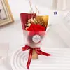Flor de jabón clavel ramo pequeño flor artificial eterna caja de regalo accesorios de recuerdo flores secas mini