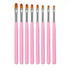 Conjunto de pincéis para nail art em estoque transfronteiriço, direto da fábrica, pincéis para nail art, ferramentas de nail art de cabeça redonda de silicone para manicures em gel