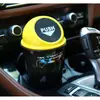 Cubo de basura para coche Cubo de almacenamiento pequeño para coche impreso con LOGOTIPO Suministros interiores Cubo de basura redondo creativo de grado A para coche