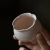 Taza Maestra Color Rosa Nube Cocida en Horno Estilo Japonés, Taza de Té Exquisita, Juego de Té Kung Fu Rosa, Taza de Cata, Taza de Aroma